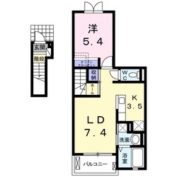 三ヶ森駅 徒歩3分 2階の物件間取画像